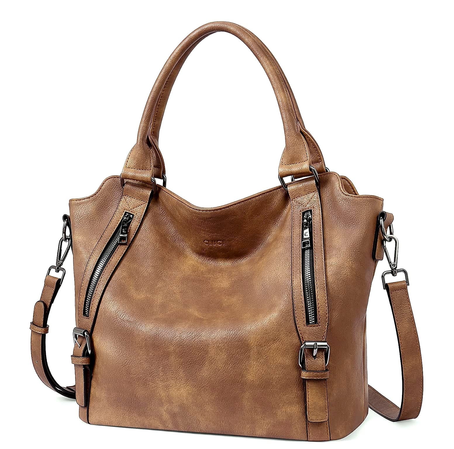 CLUCI Large Hobo Bag with Multiple Pockets Water Repellent