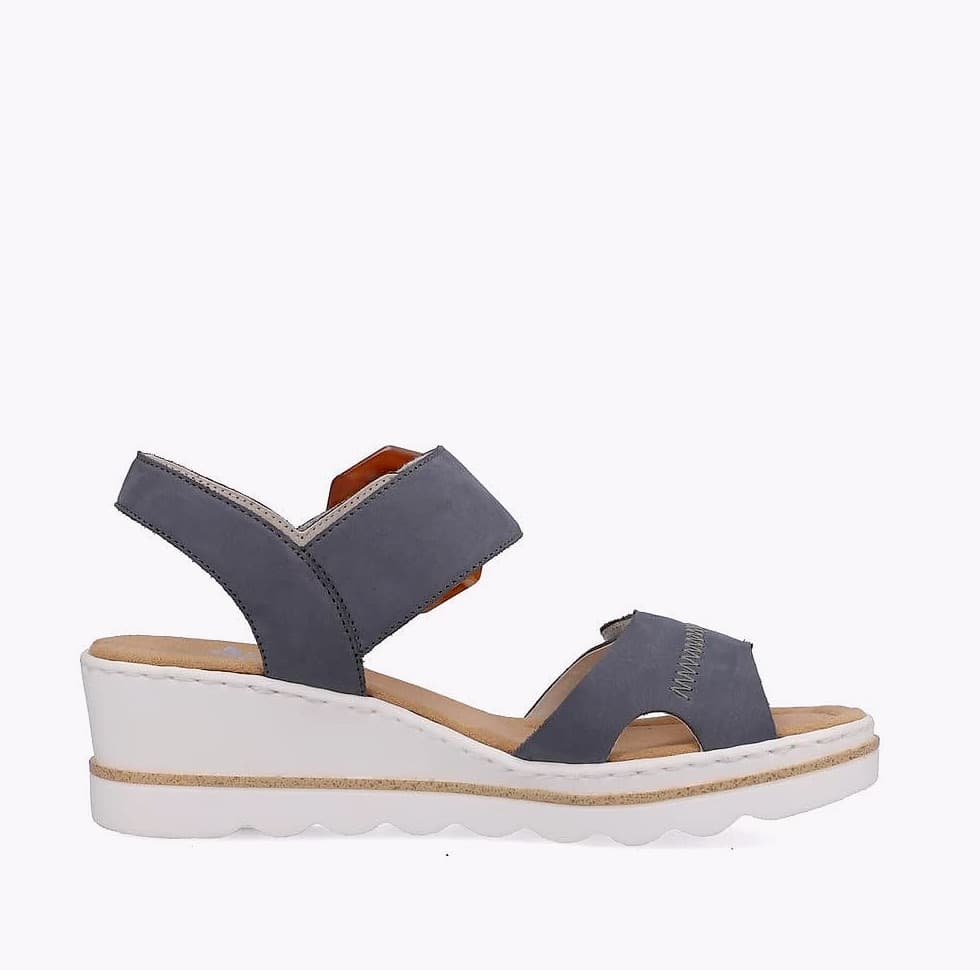 Rieker 67476 Rose Women's Wedge Sandals with Anti-Stress Design