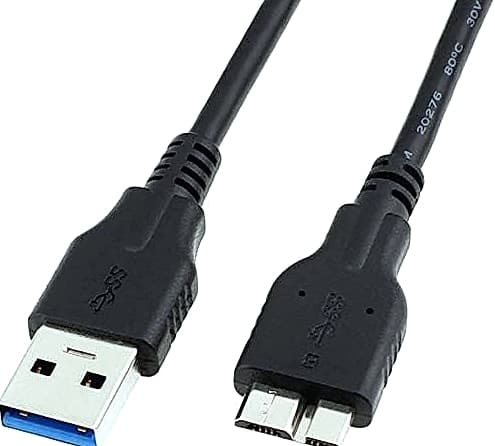 QCEs USB 3.0 Micro B Cable for External Hard Drive, 1.6ft