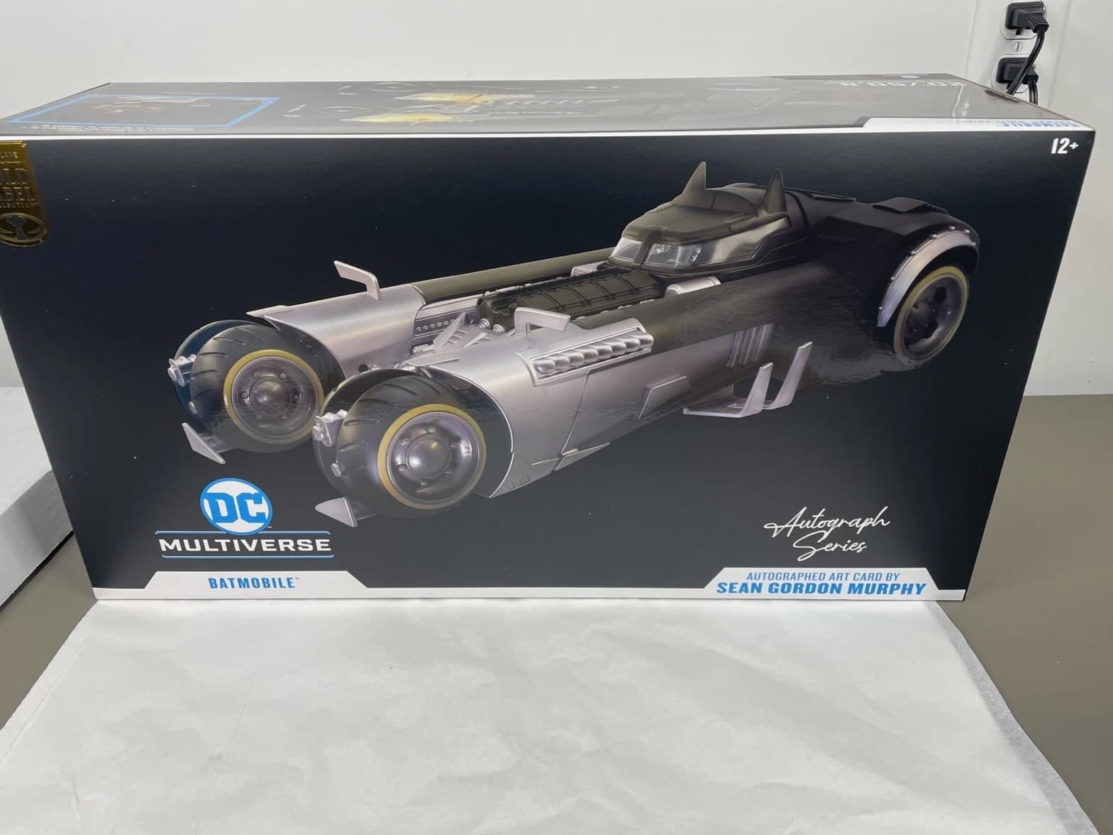 SDCC 2024 McFarlane DC Multiverse White Knight Batmobile Gold Autograph Limited 500!