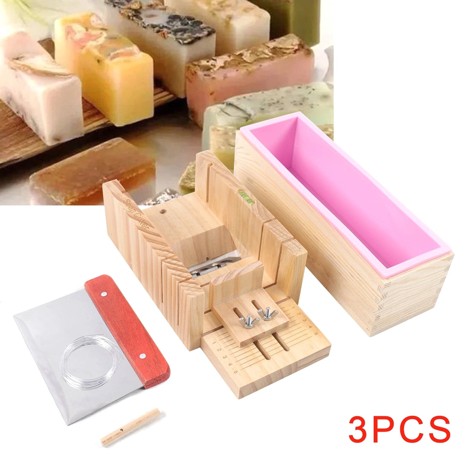 Pro Soap Making Supplies Kit - 3 Pcs Set Soap Tools Molds Handmade DIY