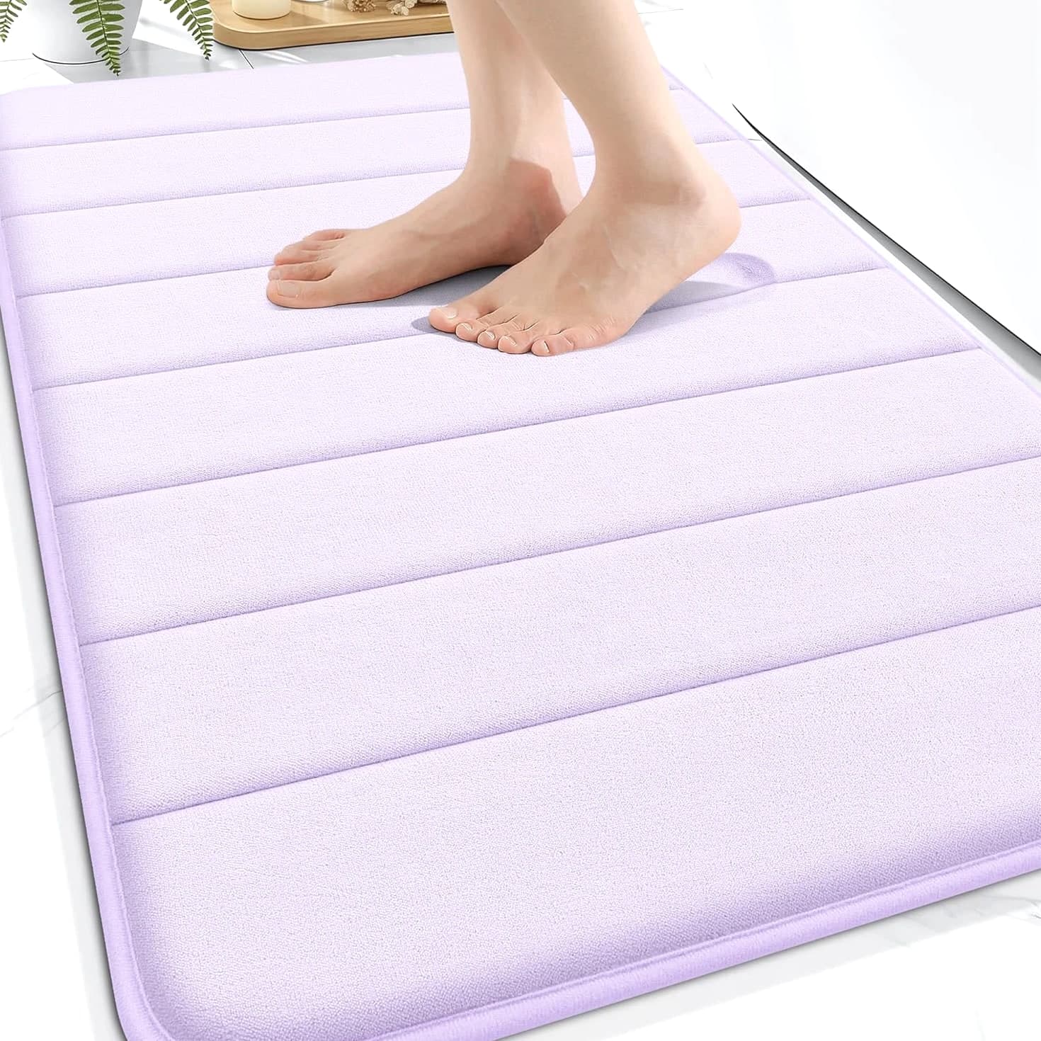 Memory Foam Bath Mat 30X20 - Super Soft Absorbent Bathroom Rugs, Quick Dry, Machi