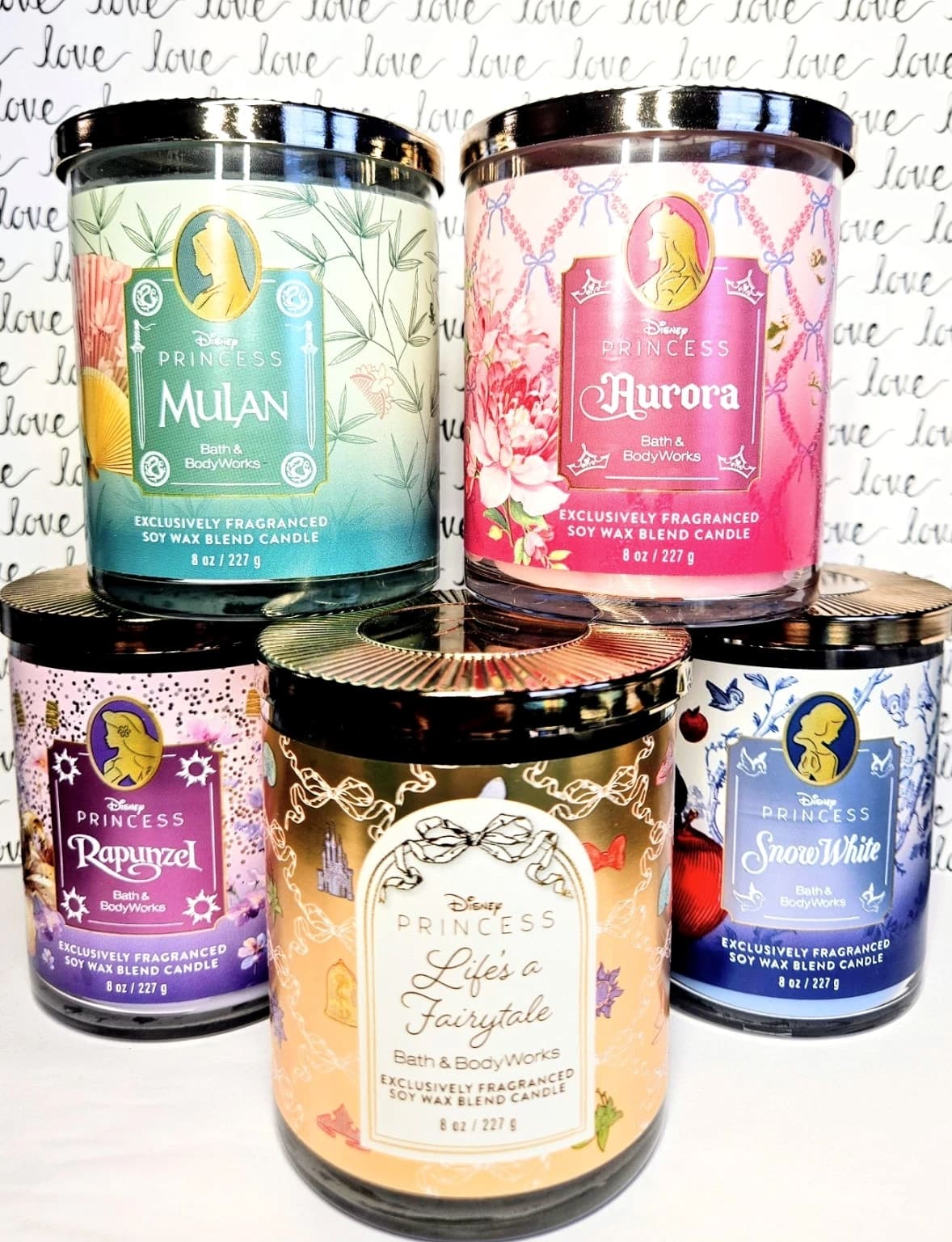 Bath & Body Works Single Wick Candles~ 2026 Disney Princess Collection