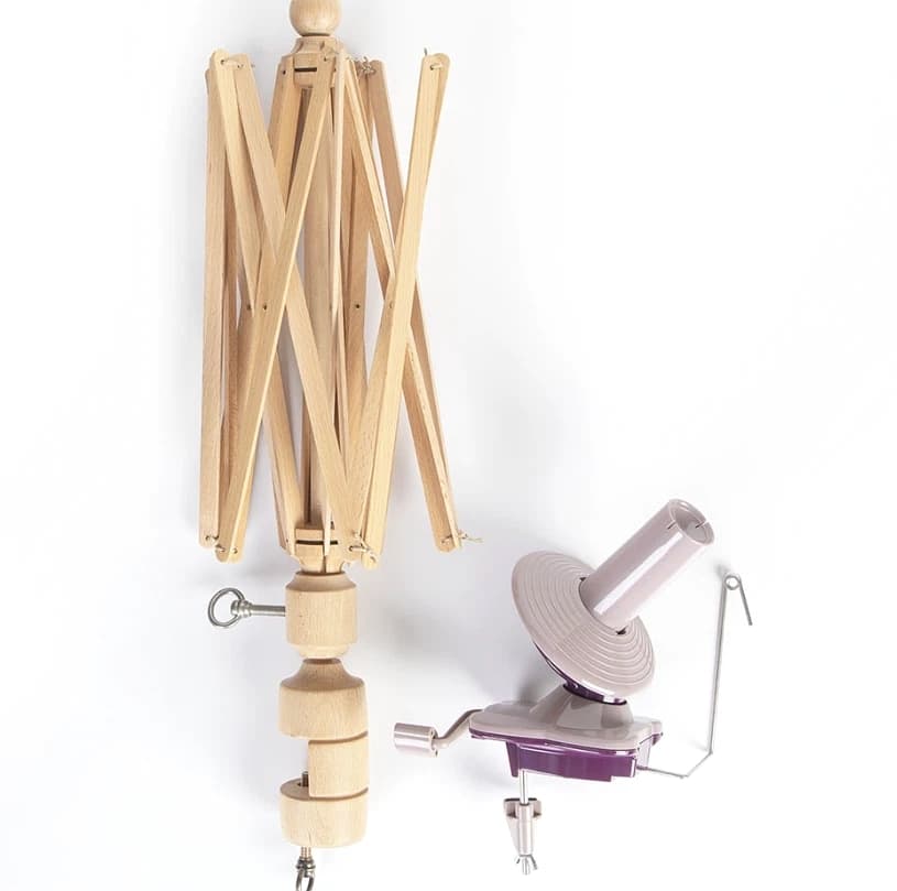 Birch Yarn Swift and Ball Winder Set - Wooden Knitting Crochet Tool