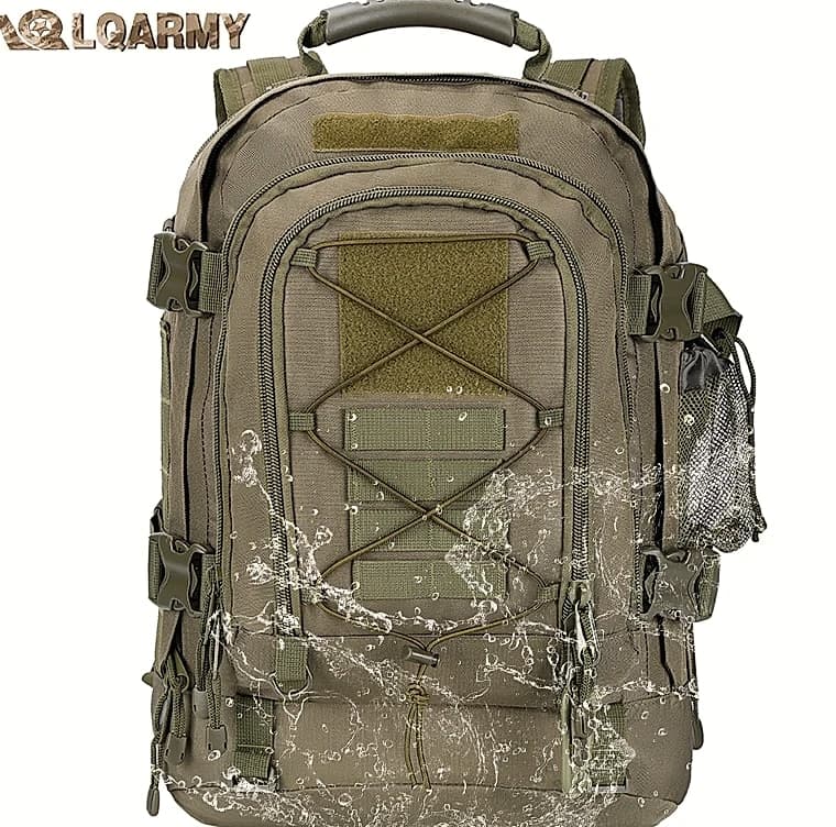 LQARMY 60L Tactical Backpack with MOLLE System