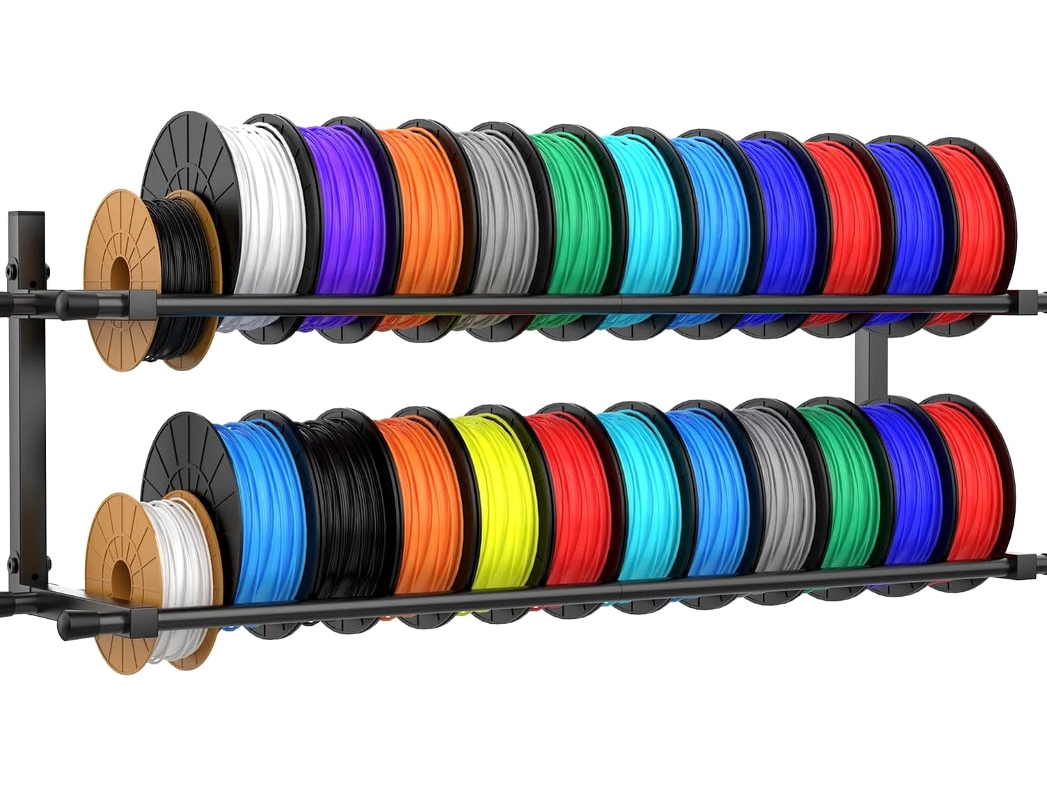 3D Printer Filament Storage Rack Wall Mount, Foldable Heavy-Duty Metal Shelving