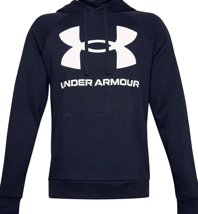Under Armour 1357093-410 Midnight Navy Men's Rival Fleece Big-Logo Hoodie