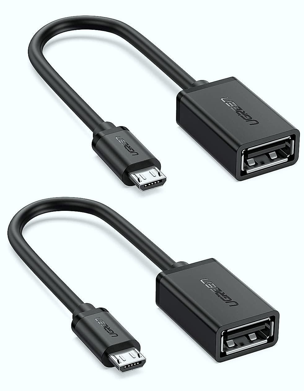 UGREEN 2 Pack Micro USB OTG Adapter Cable for Android phones and tablets