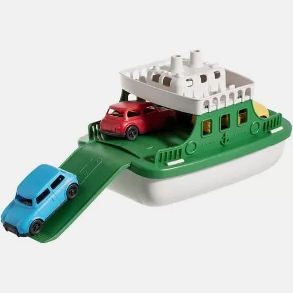 Boat Bath Toy Set for Toddlers - Carry Ship & 4 Mini Cars, Fun Water Toys