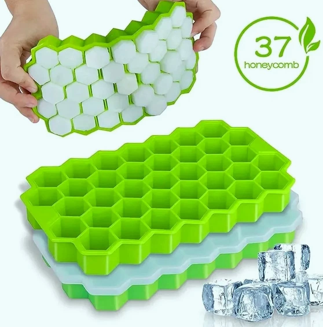AHTOSKA Honeycomb 37-Grid Silicone Ice Cube Tray