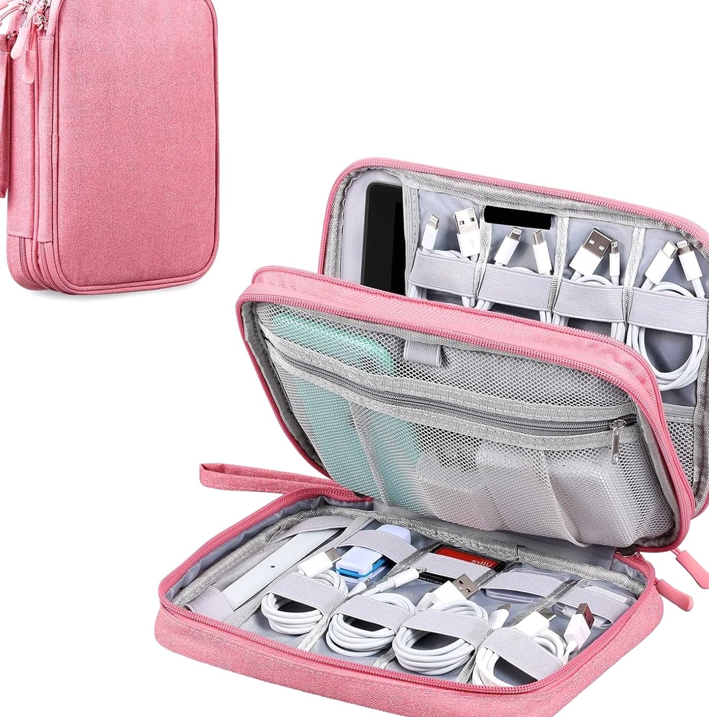 Travel Electronics Organizer Pouch Bag for Tech Gadgets & Airplane Accessories