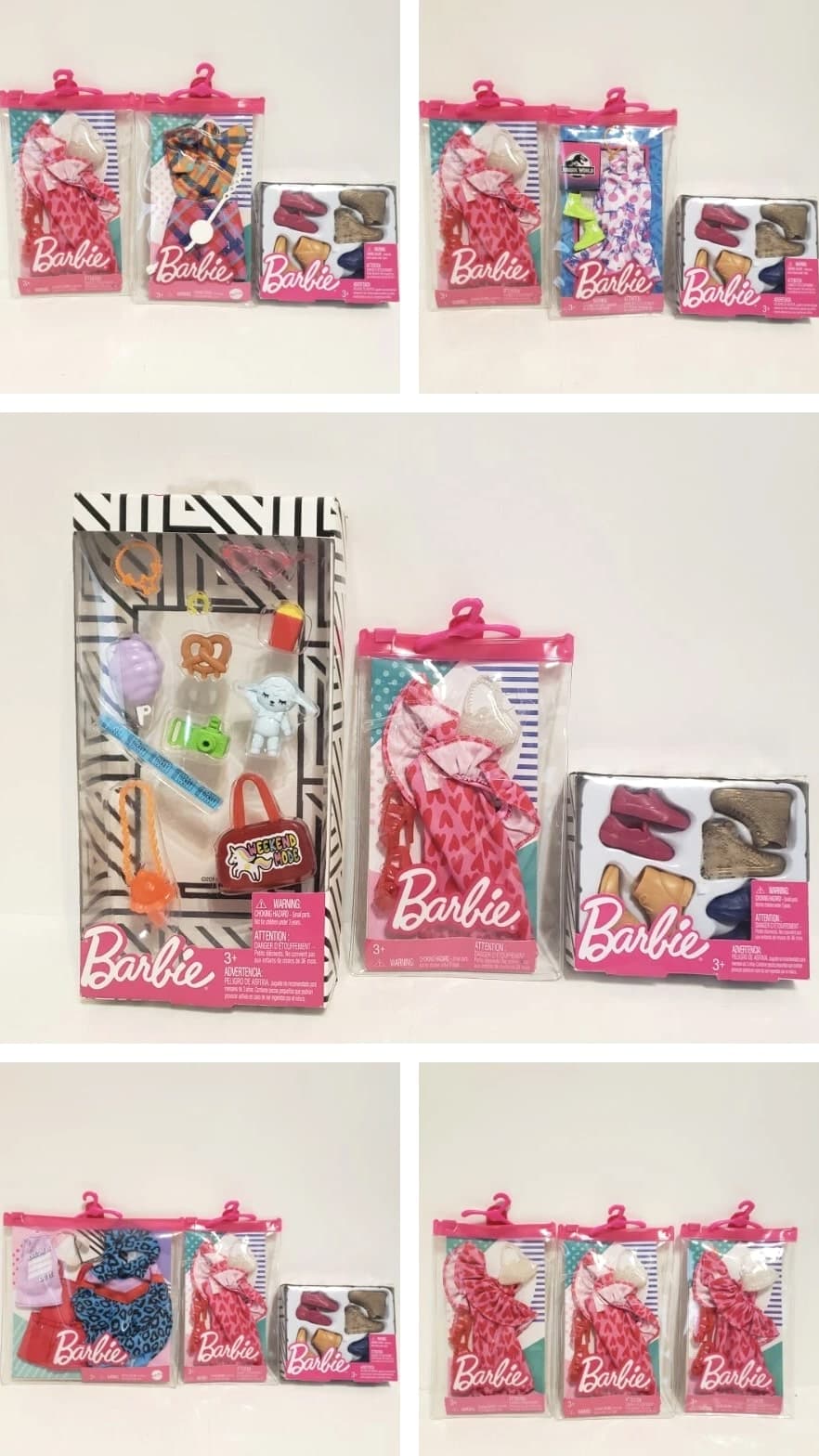 Barbie & Ken Fashions Pack Clothes Accessories Sold in Sets You Pick NEW