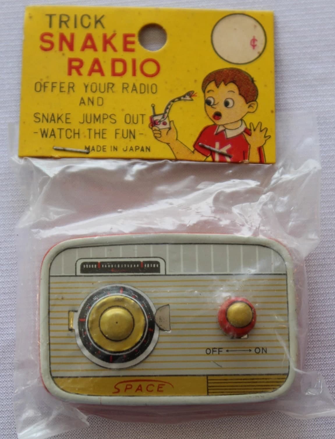 Rare Vintage 1950s NOS Unopened Toy Trick Snake Radio from Japan