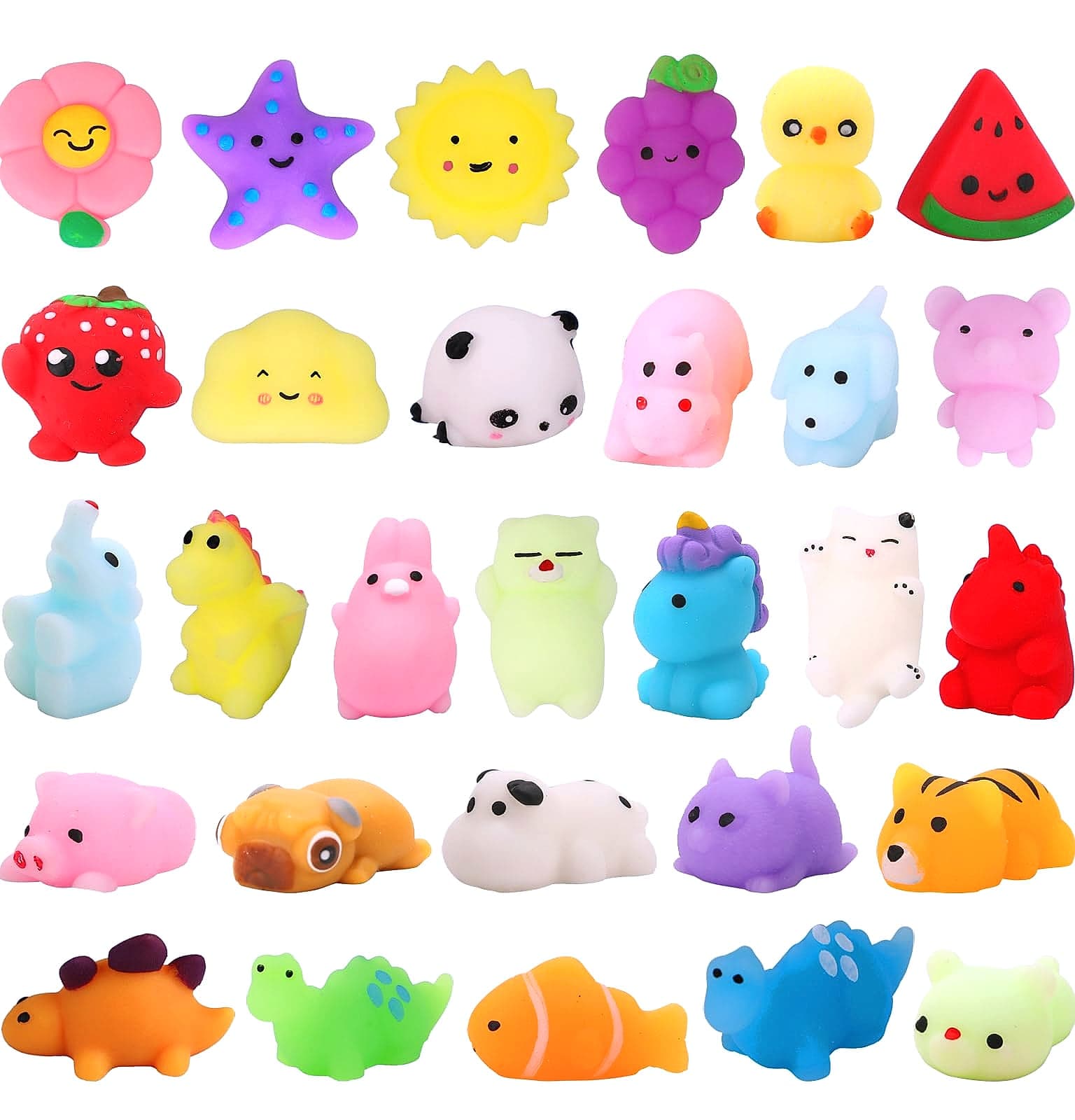 Mantyplay 30 Pack Mini Squishies Toys for Kids Party Favors