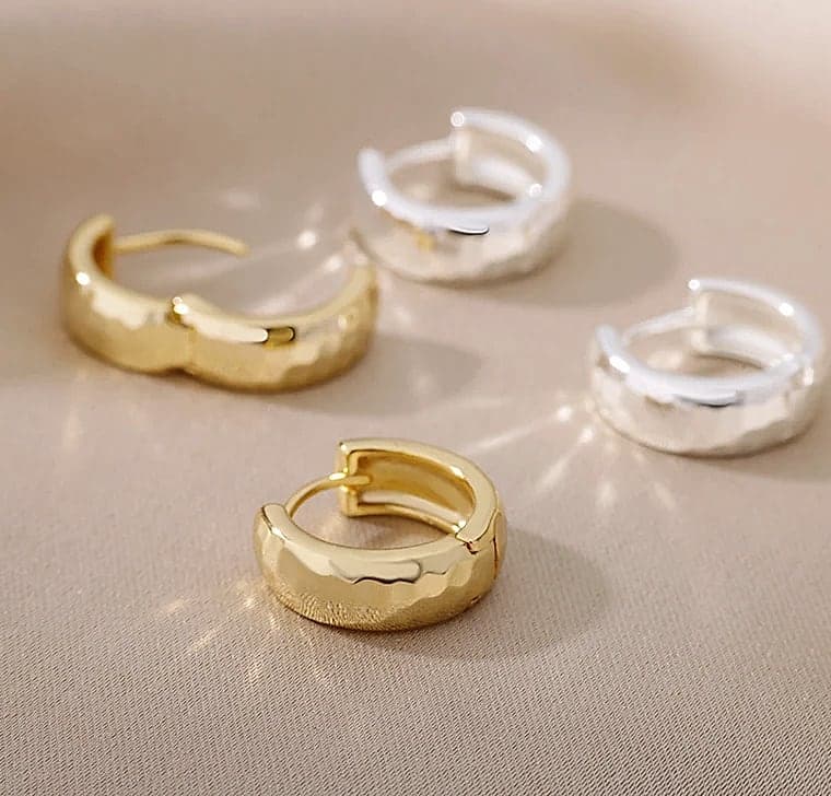 Small Hoop Earrings Stainless Steel Gold Silver Pierced
