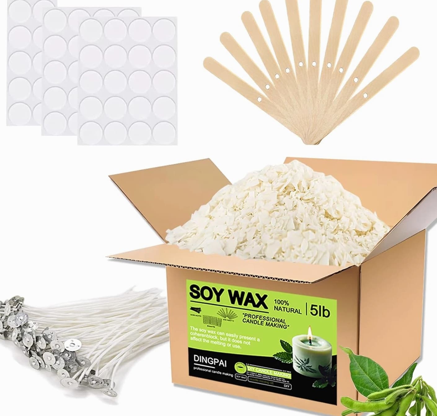 5 Lb Soy Wax Flakes Natural Candle Making Organic Bulk