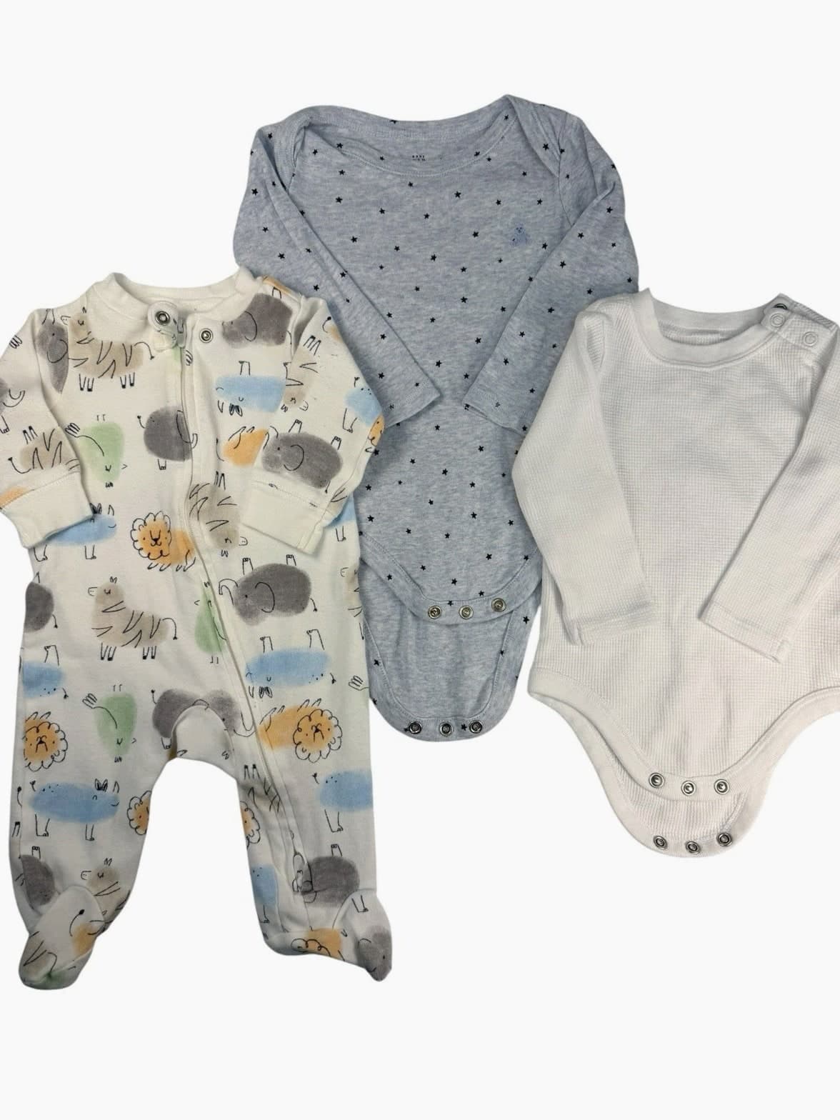 Carter's Garanimals Baby GAP One-Piece Bodysuit Coverall Bundle - 3pc 3-12 Months