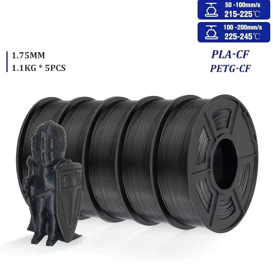 3D Printer Filament 1.75mm PETG-CF/PLA Carbon Fiber High Toughness