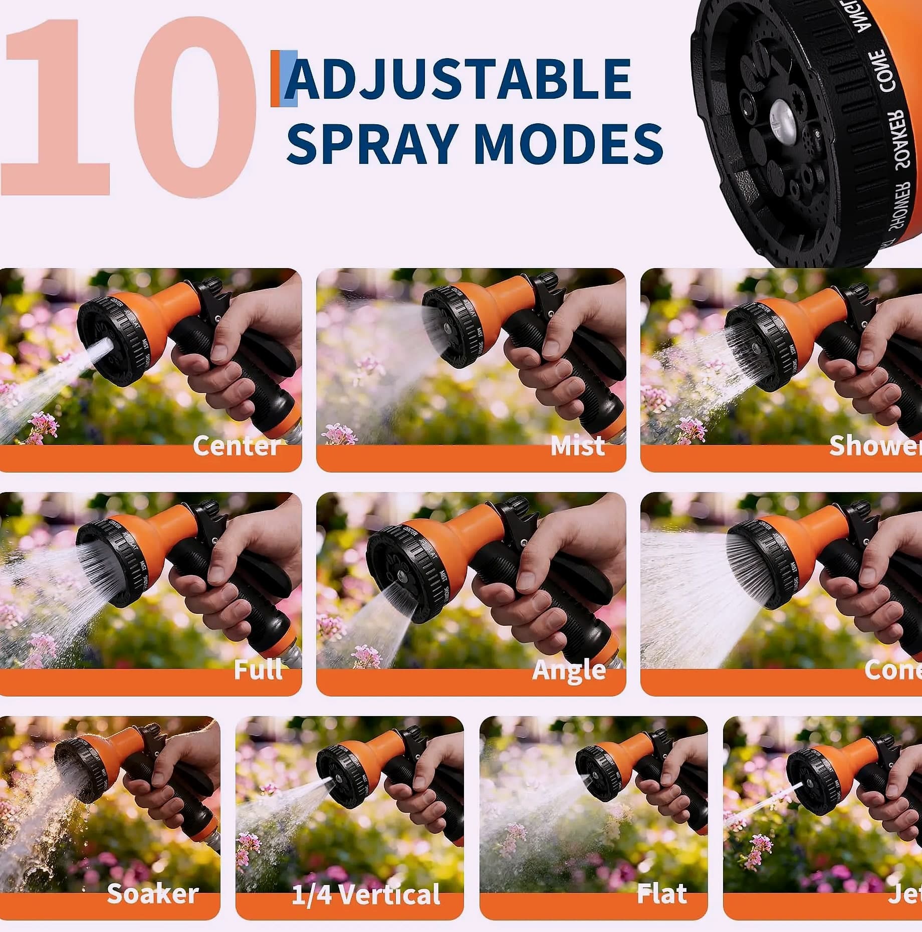 HiMISS Retractable Garden Hose Reel 50FT 100FT 130FT Wall Mounted