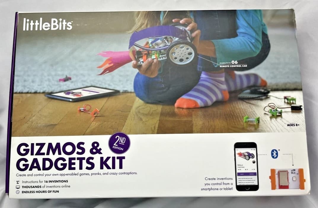 Little Bits Gizmos & Gadgets Kit STEM - Electronic Bitbot Makers Toy Parts