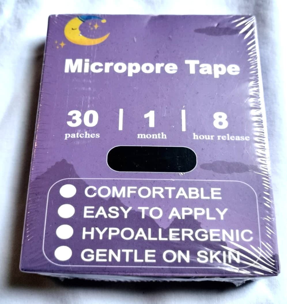 Good Night Tape 8 Hour Release 30 Patches Micropore Tape Gentle on Mouth