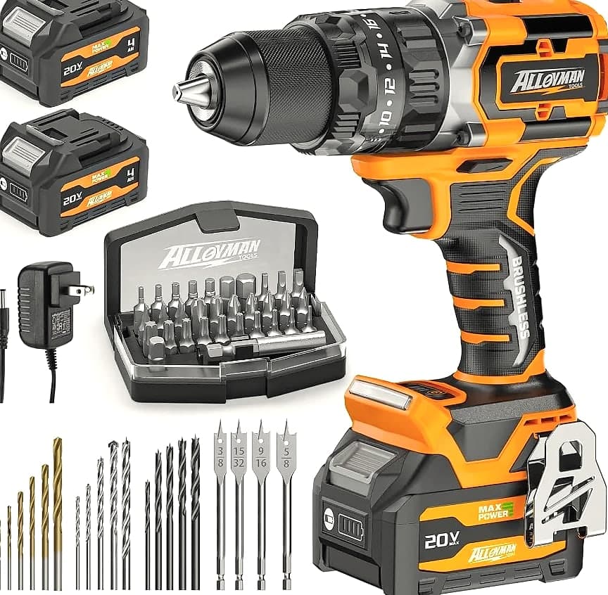 Kankeirr 20V Cordless Hammer Drill Brushless Motor 620 In-lbs