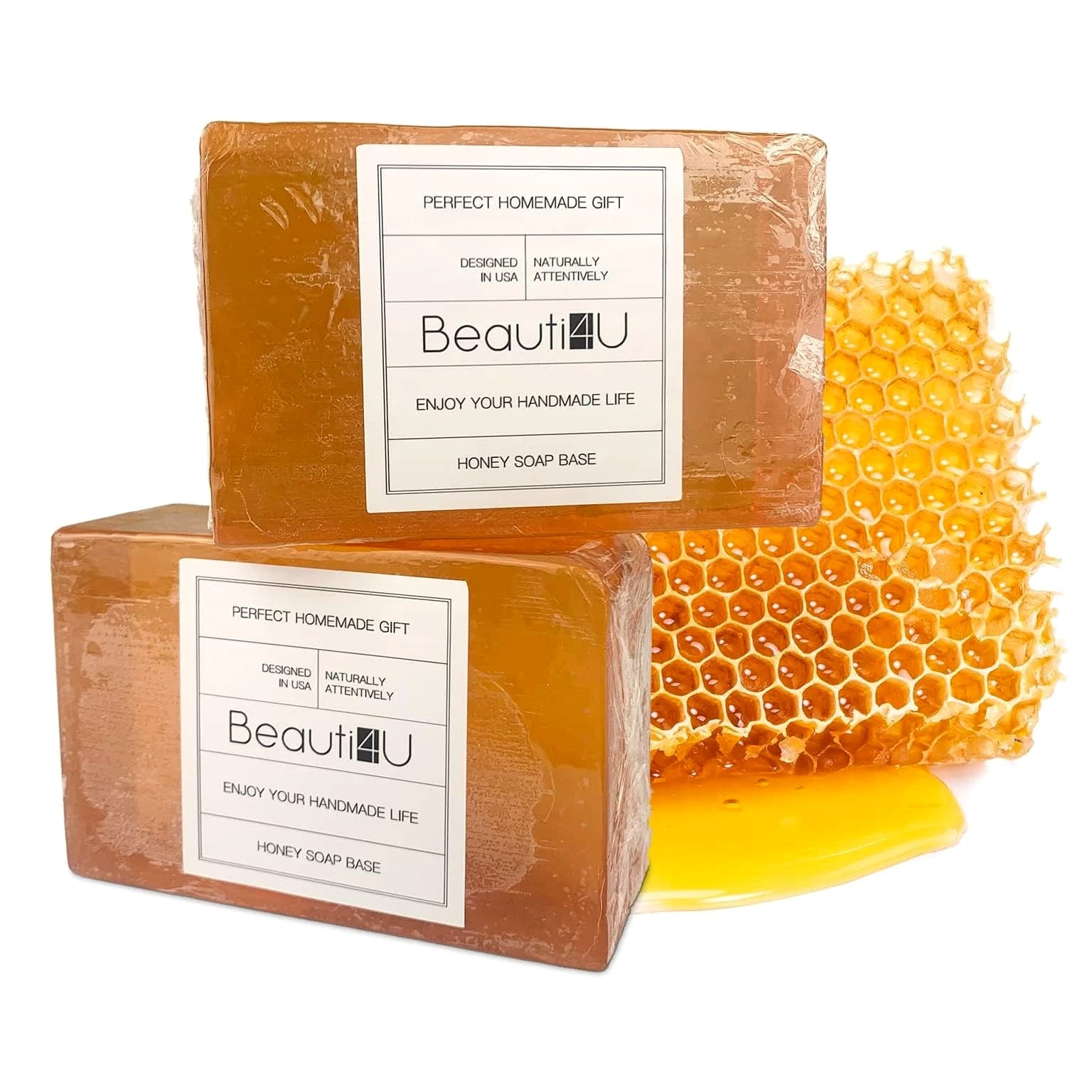 2 LB Honey Soap Base - Soap Making Supplies - Melt and Pour Soap Base