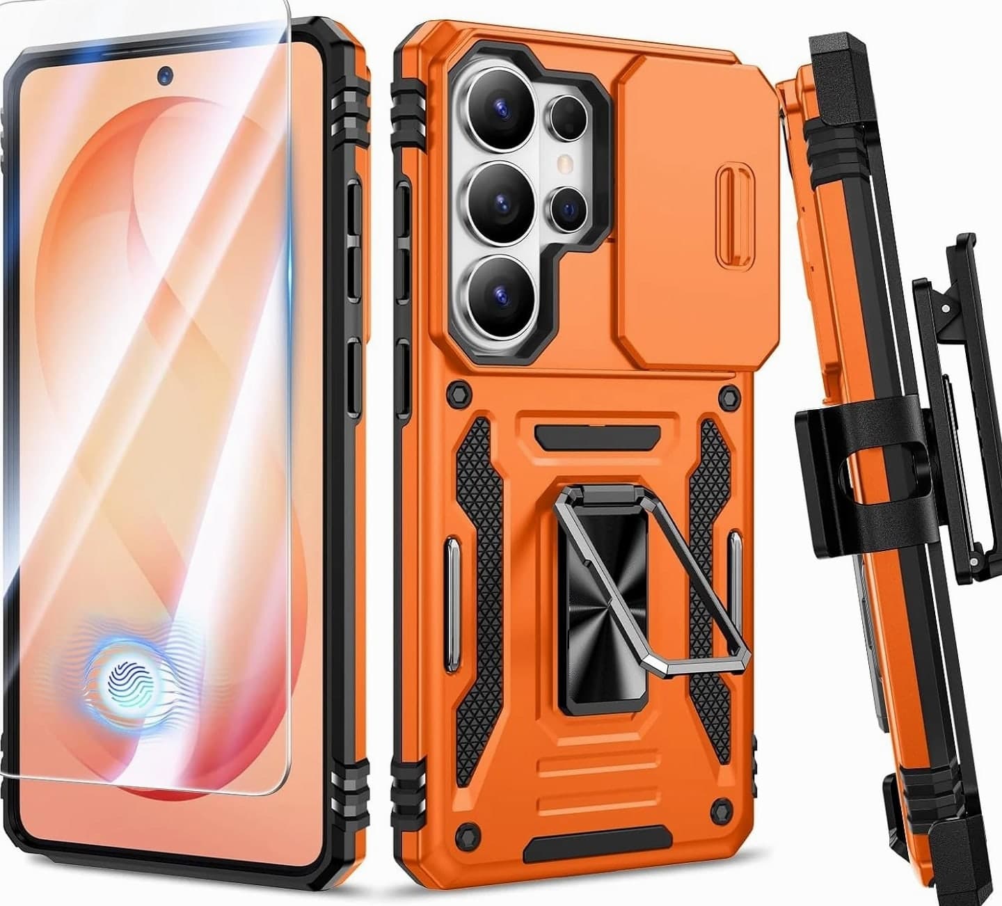 Samsung Galaxy S26 Ultra Case - Slide Camera Protector & Belt Clip Cover