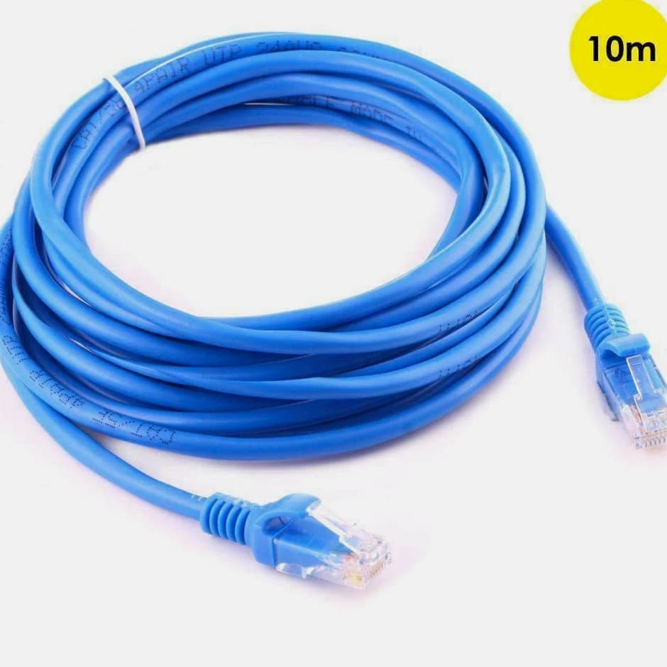 10m Cat 5E Molded Network Lan Ethernet Internet Patch Cable - Blue