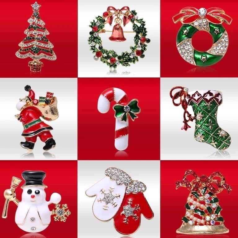 Christmas Badge Brooch Men Women Fashion Clothing Brooch Pins Accessories