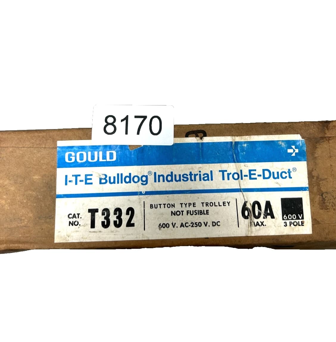 Gould ITE T332 Bulldog Industrial Trol-E-Duct Button Type Trolley Unit