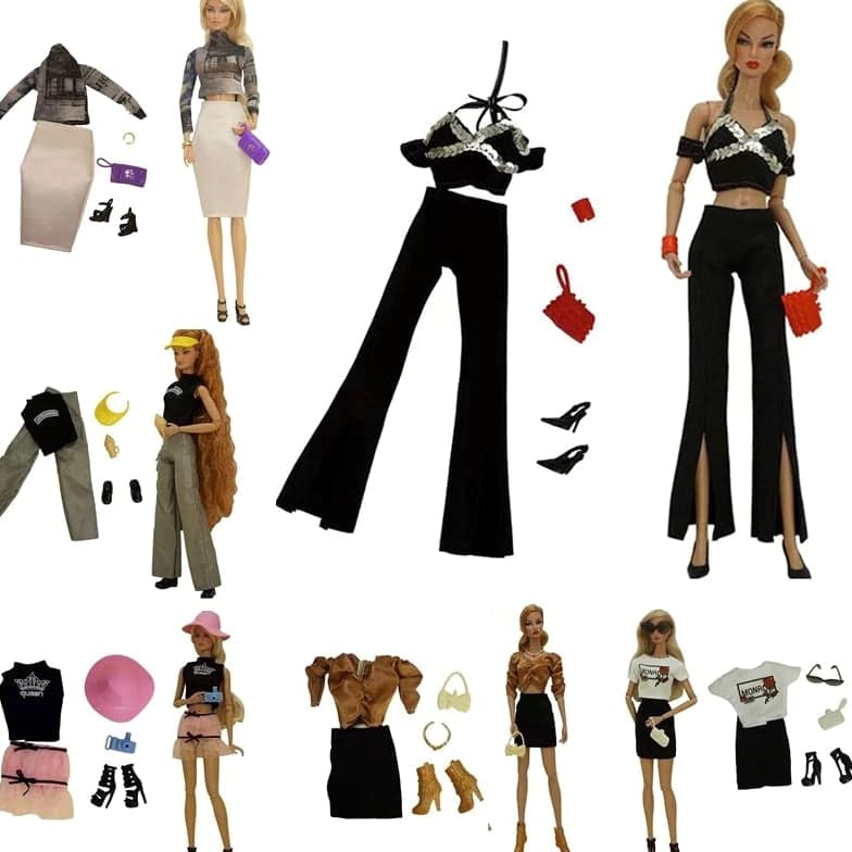 1/6 Doll Clothes Outfits Set - Shirt Coat Jacket Skirt Dress Pants Accessories 11.5"