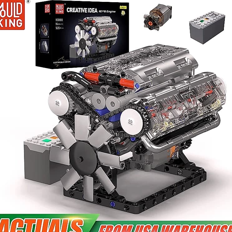 Mould King 10088 V8 Engine Building Block Set