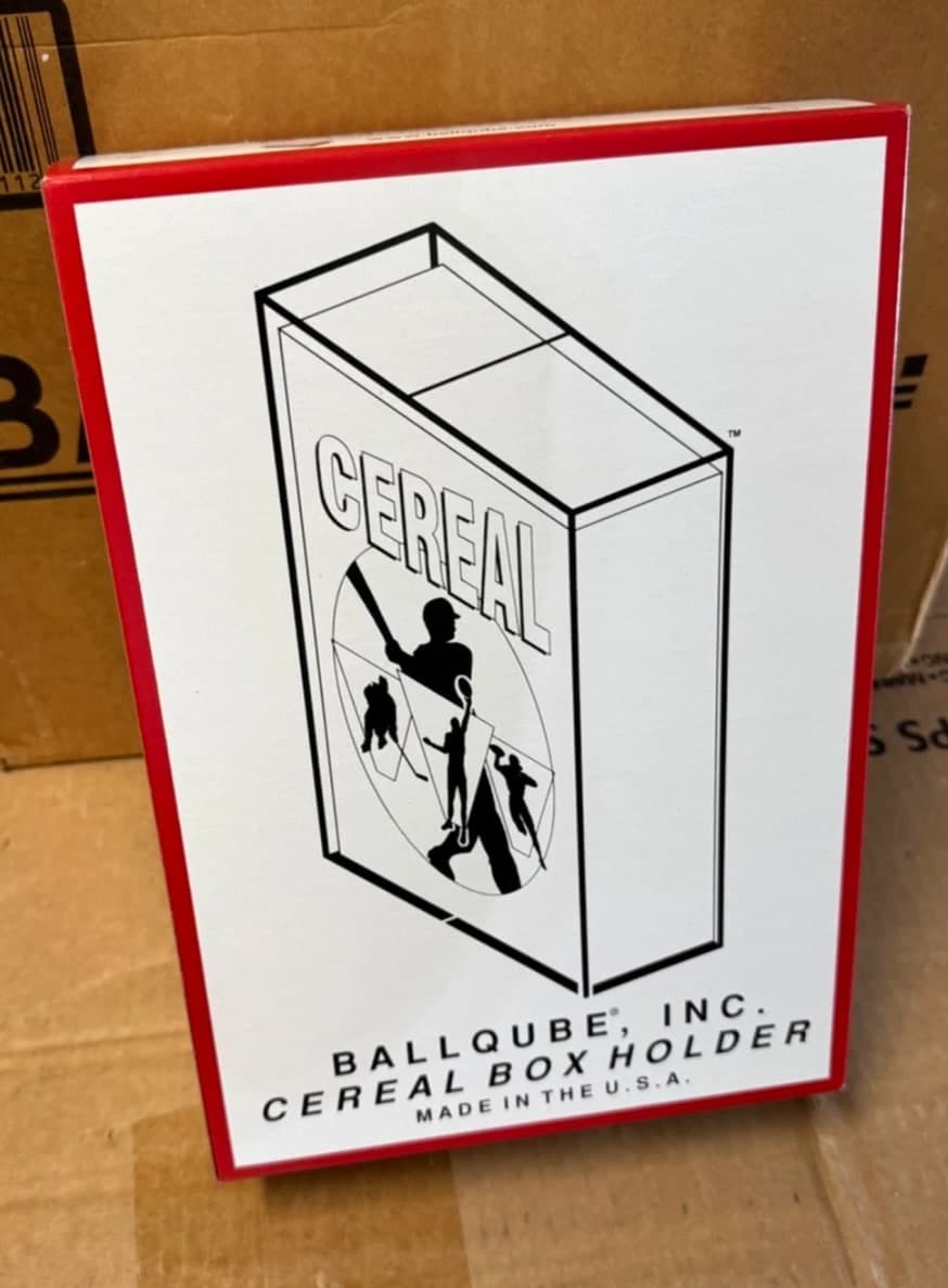 BallQube Cereal Box Holder Display Case for Cereal or Sports Memorabilia