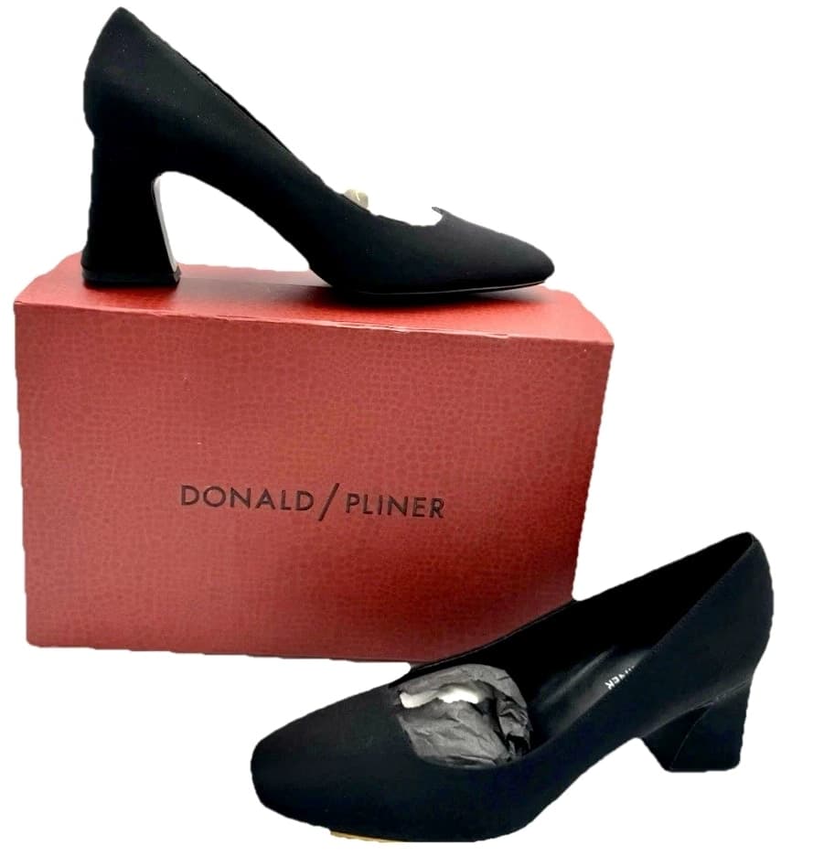 Donald Pliner Women's Size 9 Crepe Elastic Parris Pump Block Heel