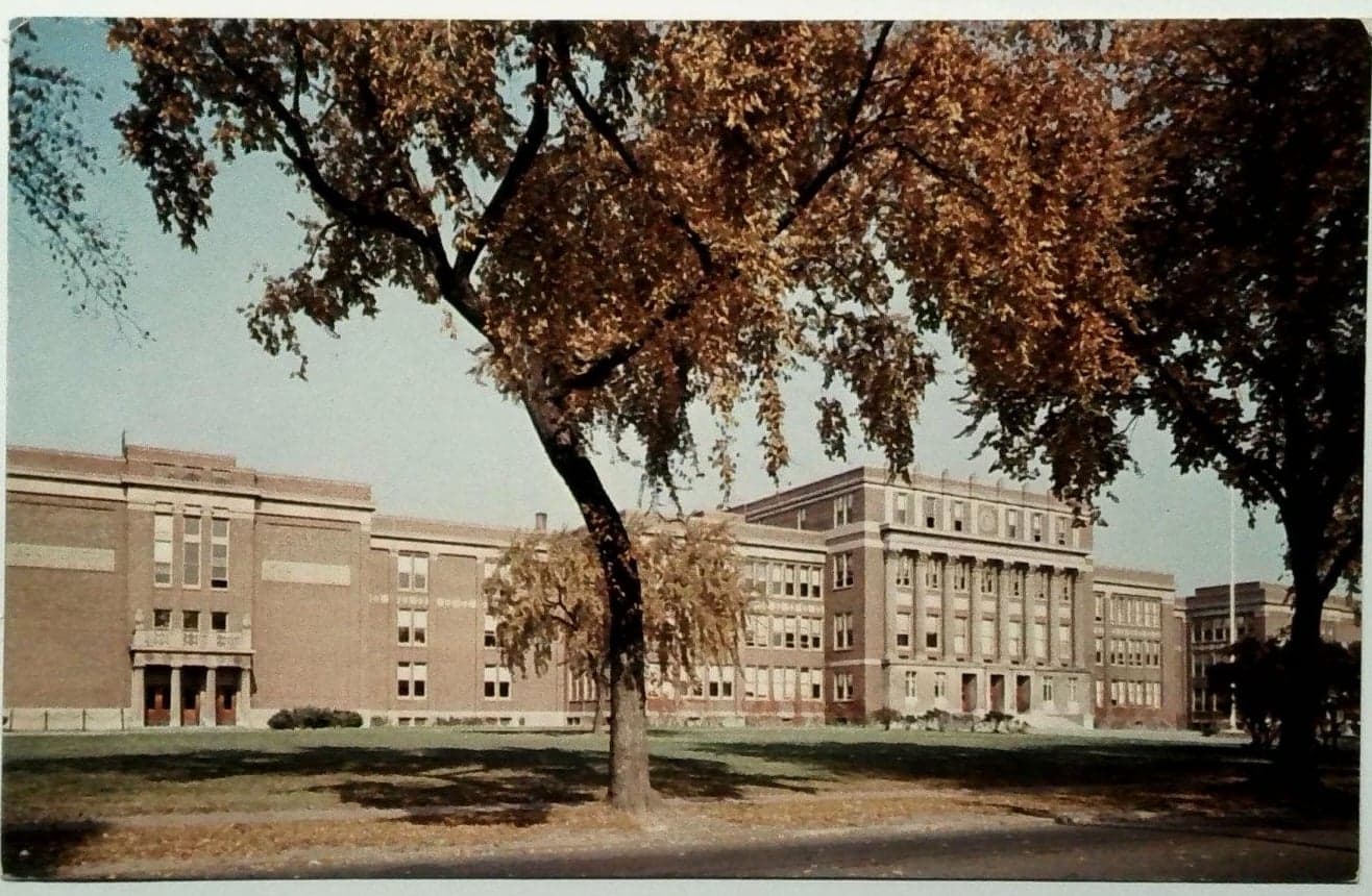 Vintage Franklin High School Rochester NY Photochrome Postcard - Divided Back