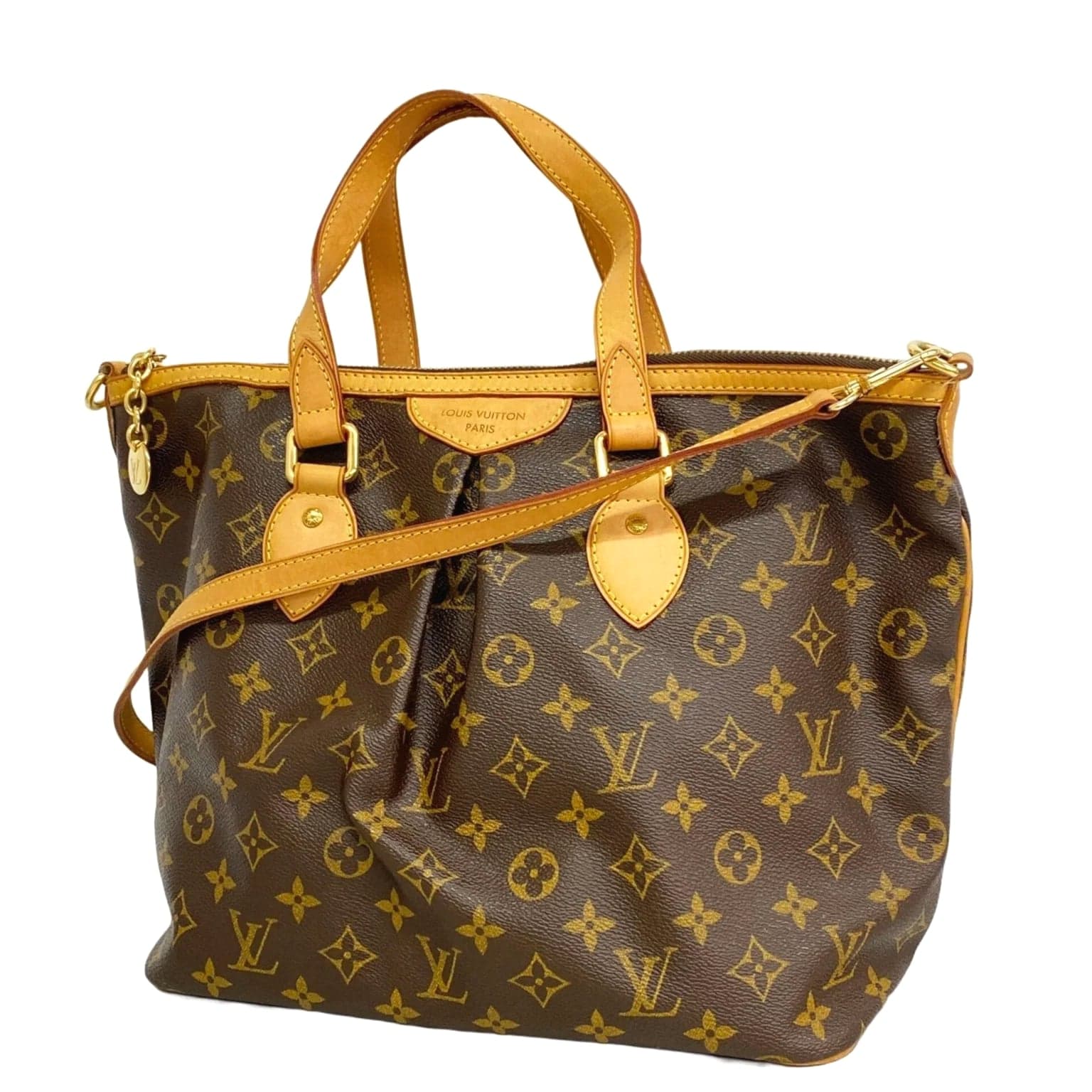 Louis Vuitton Monogram Palermo PM Handbag M40145 Brown 2-way Bag