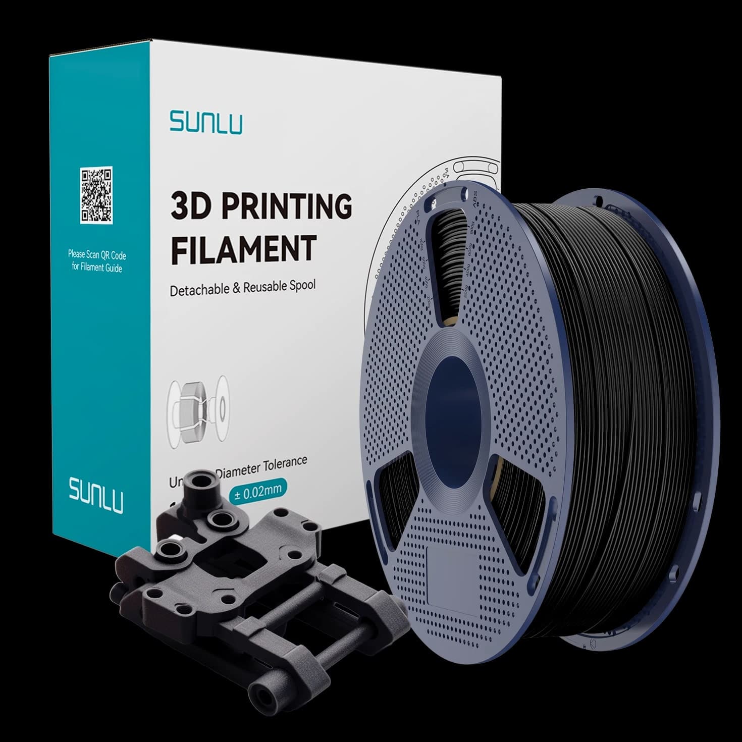SUNLU ABS Filament 1.75mm ±0.02mm Durable Highly Resistant 3D Printer 1KG