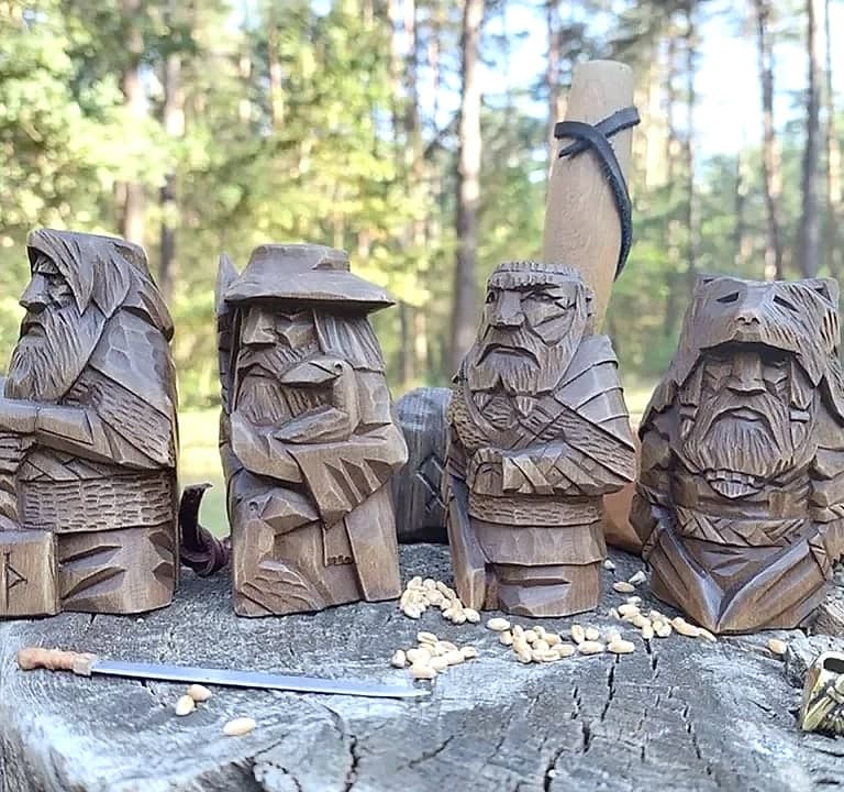 Norse Odin Viking Resin Statue with Spear Garden Ornament