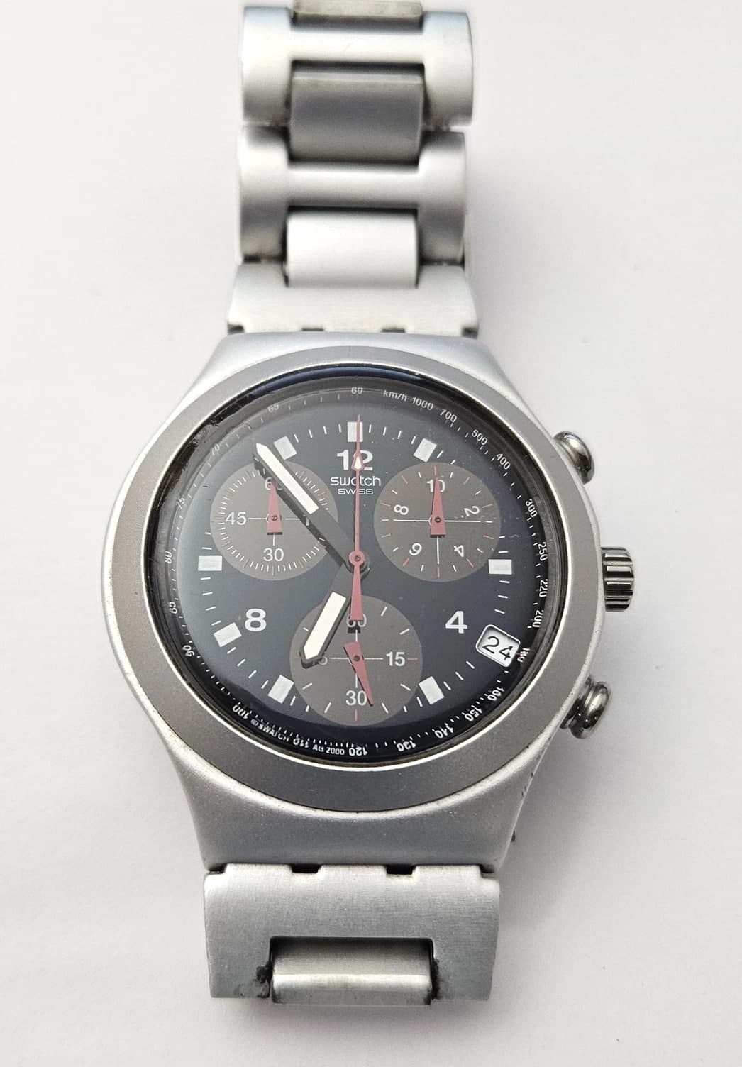 2001 Swatch Irony Chrono YCS4015AG Mighty Lightly Used
