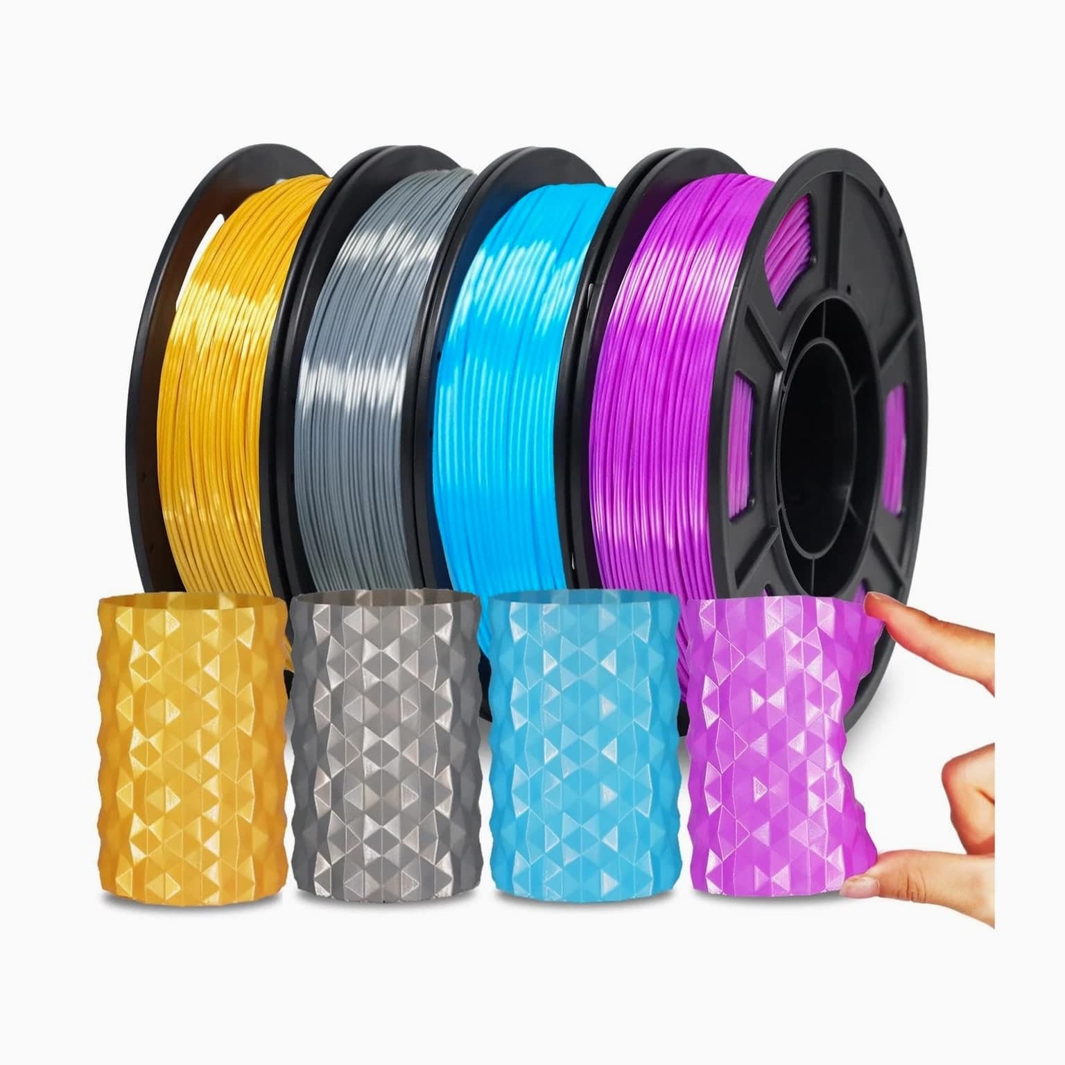 YOUSU Silk TPU Filament 1.75mm, 95A TPU 3D Printer Flexible Filament, High Hardness Resilience