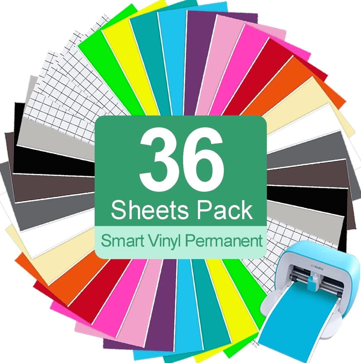 Smart Adhesive Vinyl Permanent Cricut Joy Film - 5.5 X 12 in (36 Packs) Craft