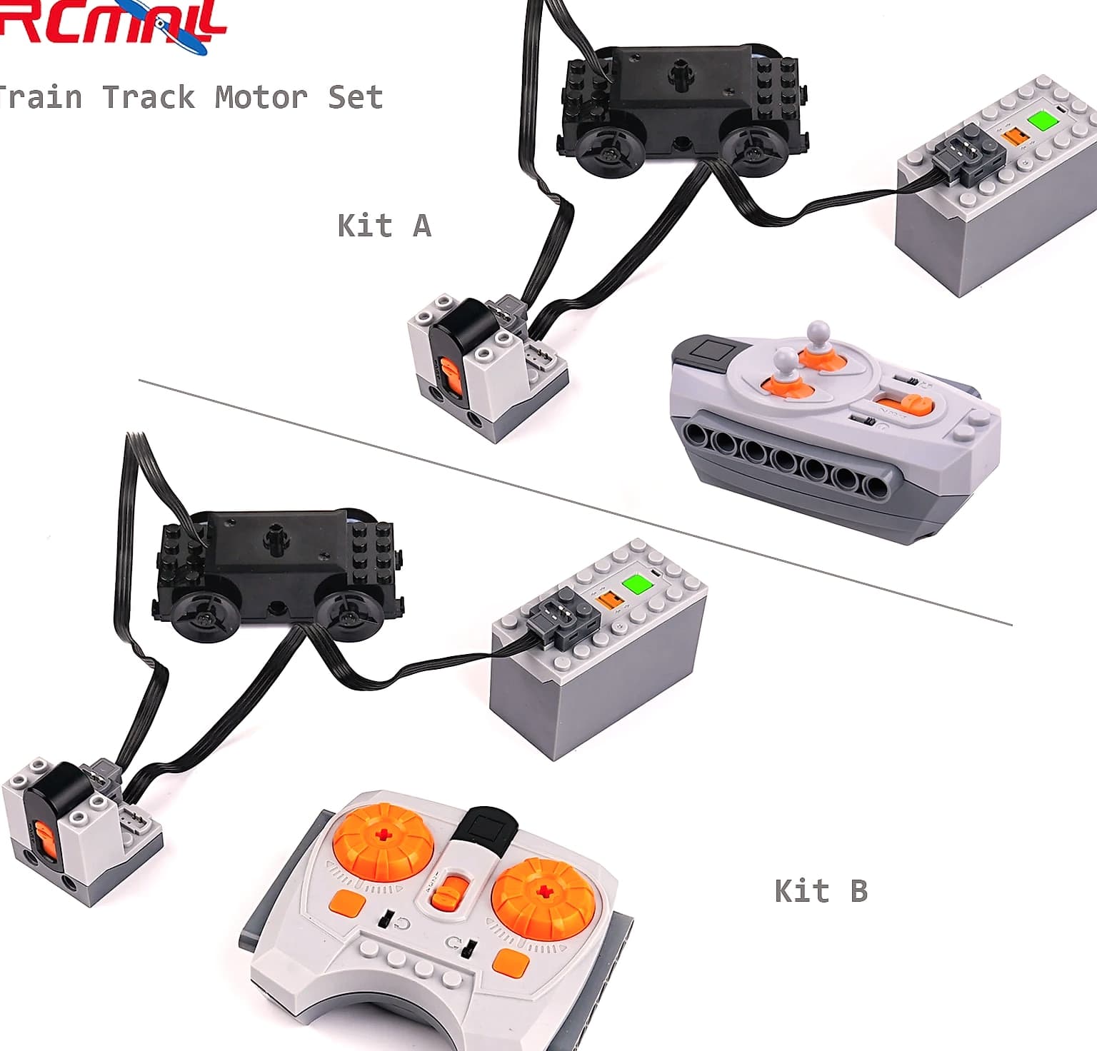 Train Track Motor Set Power Functions Parts Battery Case Infrared Remote Controller Receiver MOC Building Blocks for Legoeds