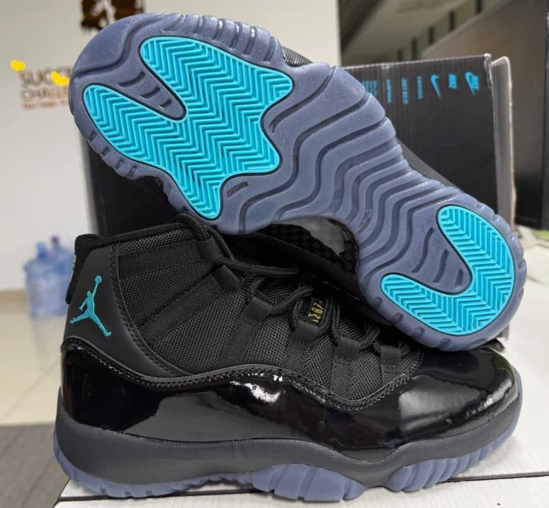 Jordan 11 Retro Gamma Blue Black 2025 Men's High-Top Basketball Shoes