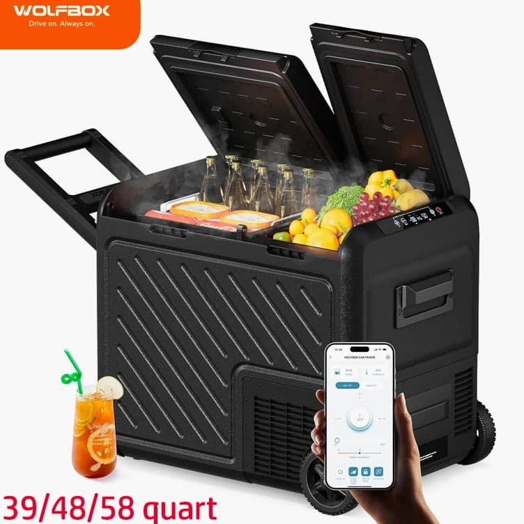 WOLFBOX 39/48/58qt Portable Freezer Fridge Cooler Truck Camping Car Refrigerator