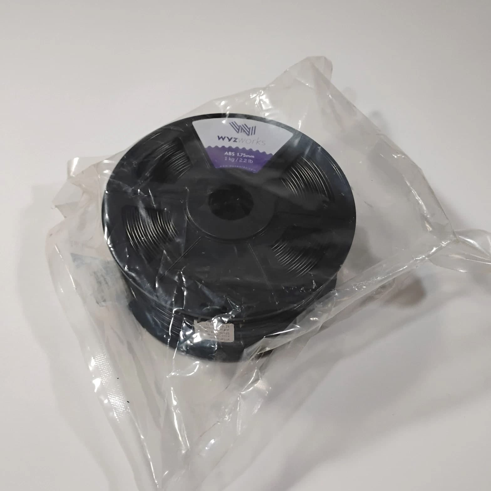 WYZWorks 1 KG Spool Black ABS 1.75mm 3D Printer Filament