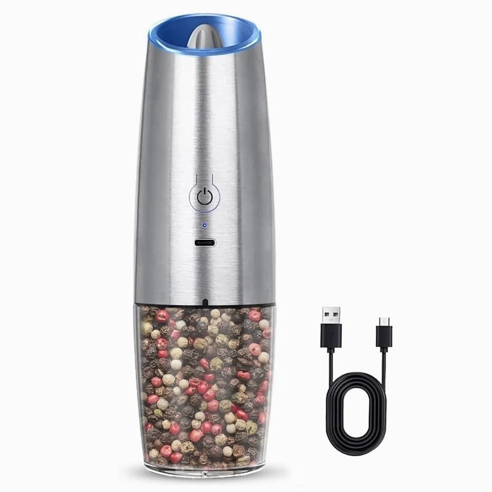 Electric Salt & Pepper Grinder Rechargeable, Adjustable Coarseness - 8190