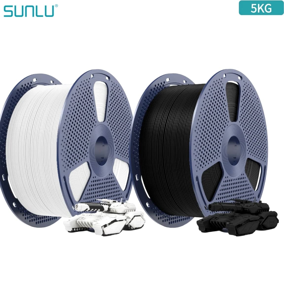 SUNLU 1.75MM 5KG Large Spool PLA+ / PLA+ 2.0 / PLA / PETG Filament for 3D Printer