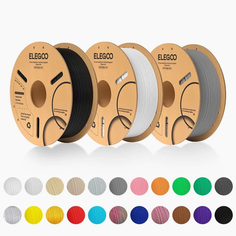 【Buy 6 Get 4 Free, Add 10】ELEGOO PLA PLA+ Rapid PLA+ ASA 3D Printer Filament 1KG