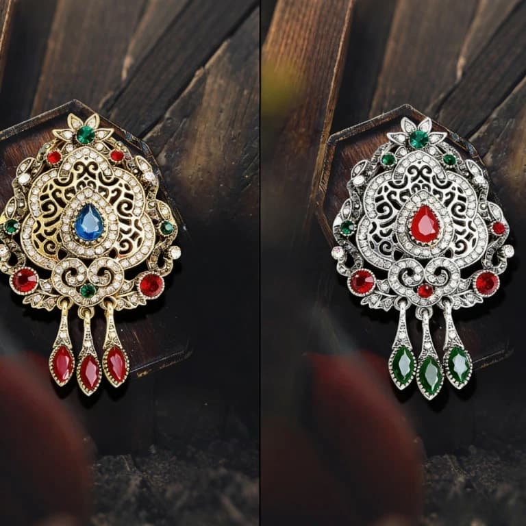Fashion Women Clothing Accessories Retro Baroque Brooch Jewelry